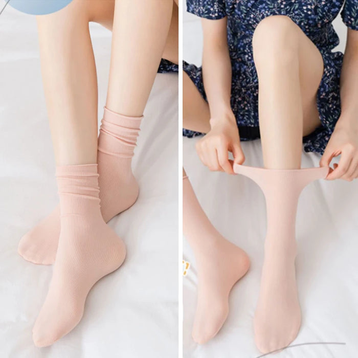 Ice Loose Calf Tube Sock Colorful Knee Nylon Socks