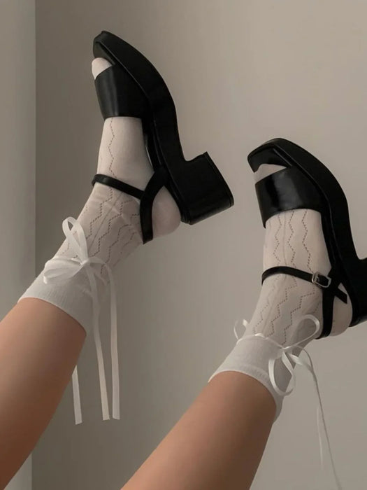 socks-women-bow-straps-hollow-solid-color-spring-and-autumn-ballet-socks-middle-tube-ribbon-casual-socks-for-women