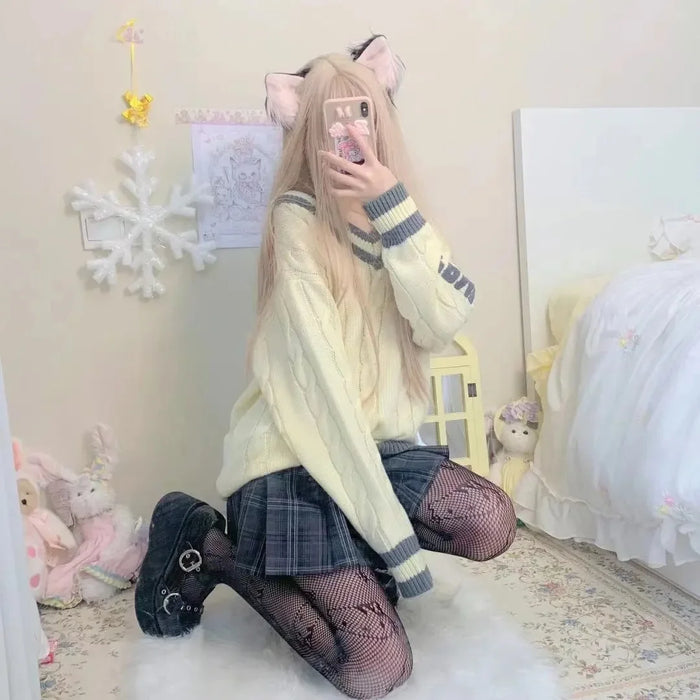 Hello Kitty Black/ White Silk Stocking Socks