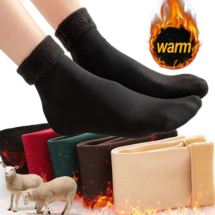 Winter Warm Women Socks Soft Thicken Thermal Plush Socks Girls