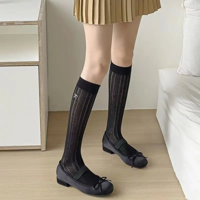 1/4pairs Women's Ballet  Bow Style Socks