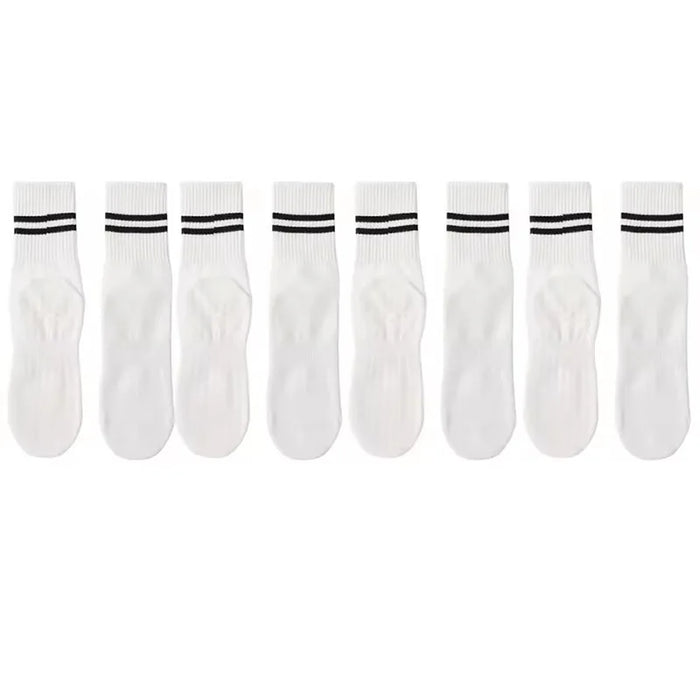 4 pairs Yoga / Pilates solid mid tube socks