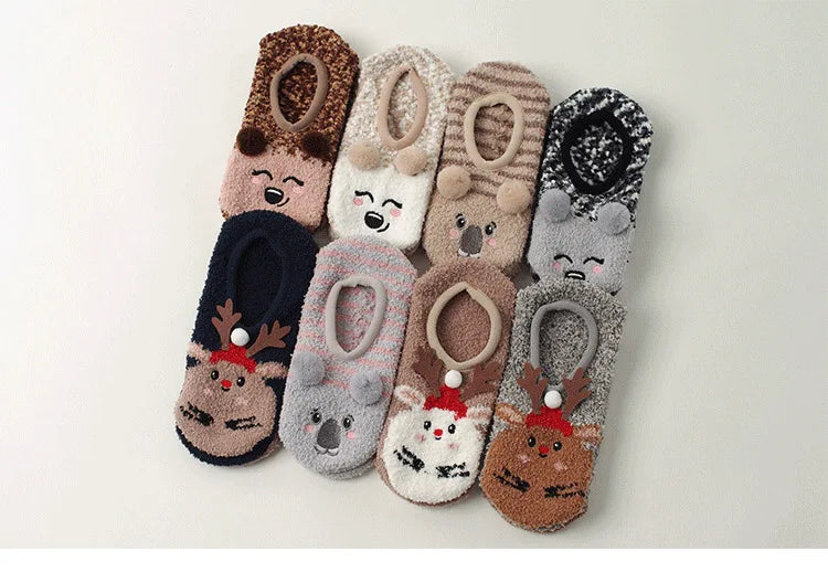 Cute winter grip indoor socks