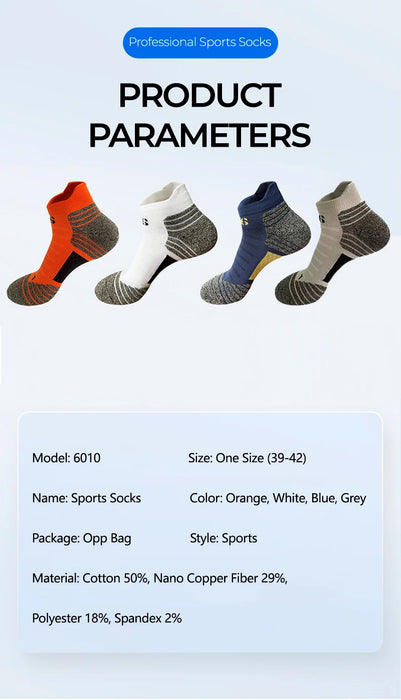 Nano Copper Fiber Deodorant Antibacterial Men Socks