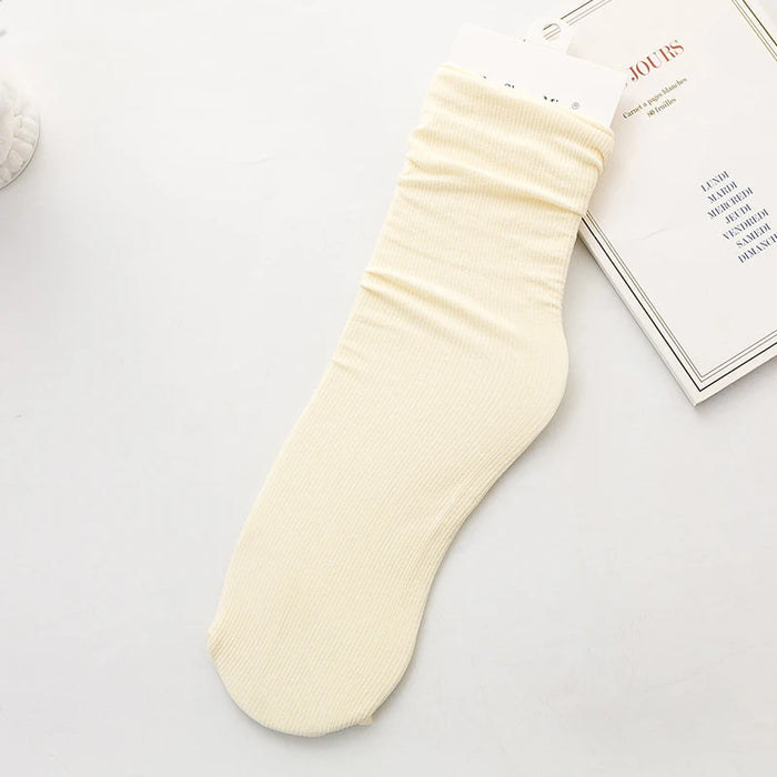 Ice Loose Calf Tube Sock Colorful Knee Nylon Socks