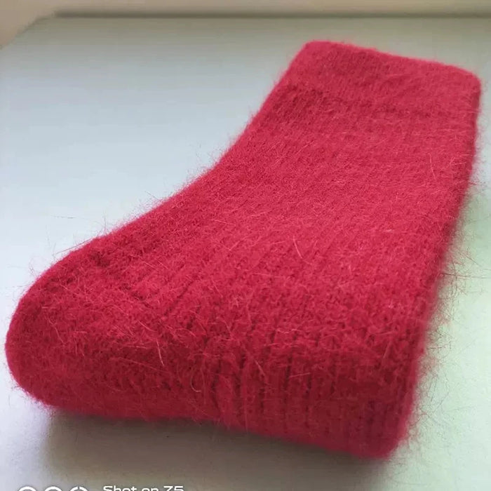 Thickened With Wool Warm Rabbit Hair Socks  Cashmere Stockings