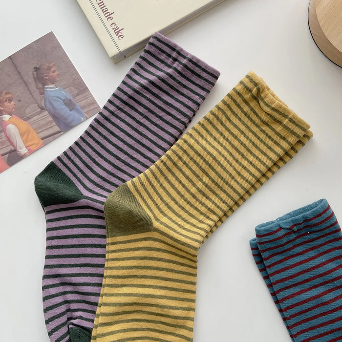 Retro Striped Socks