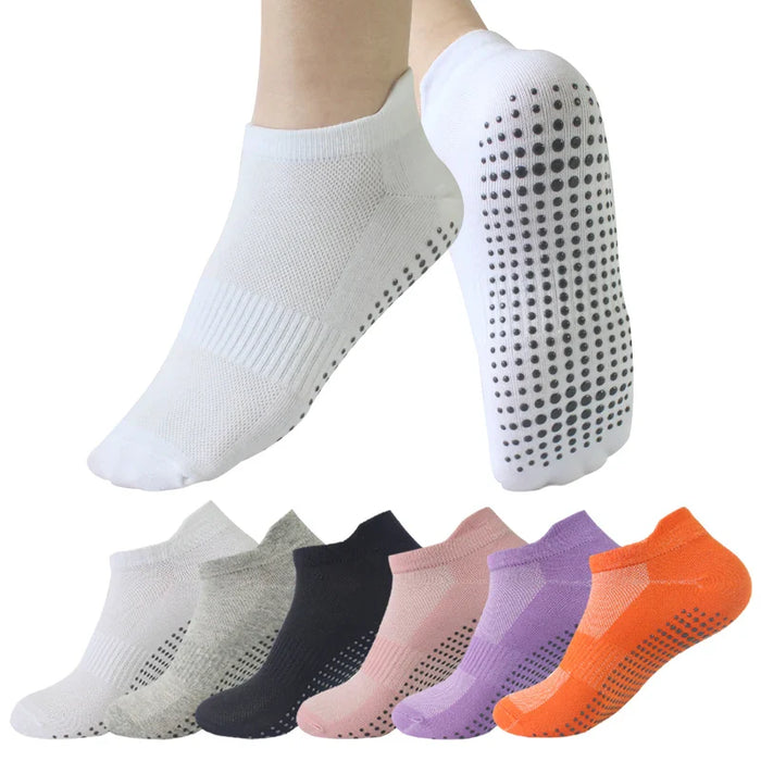 women-yoga-socks-sports-anti-slip-silicone-fitness-professional-training-running-pilates-protecting-heel-ear-short-socks-cotton