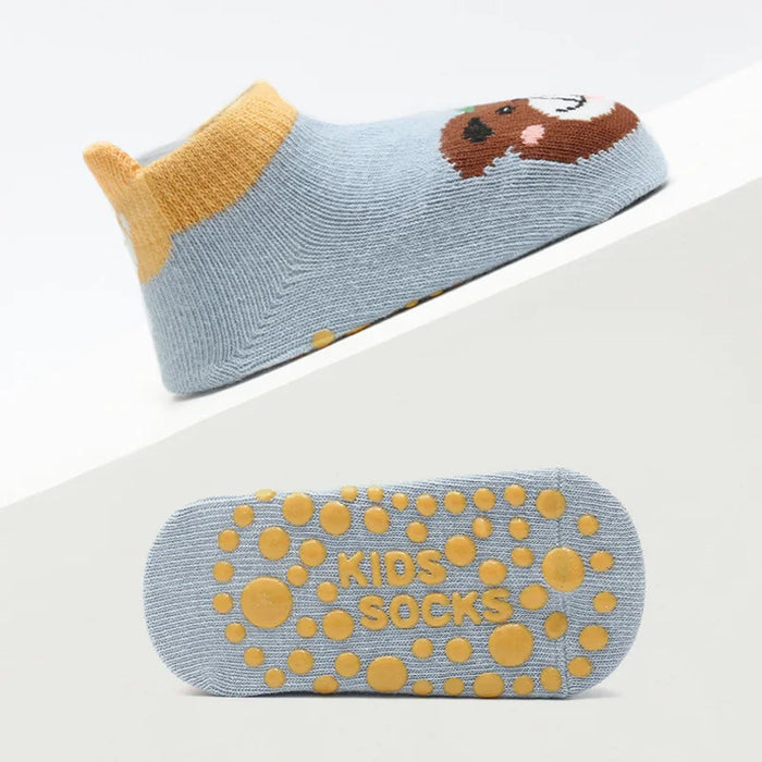 6 Pairs Cartoon Animal Pattern Comfy Breathable Baby Socks