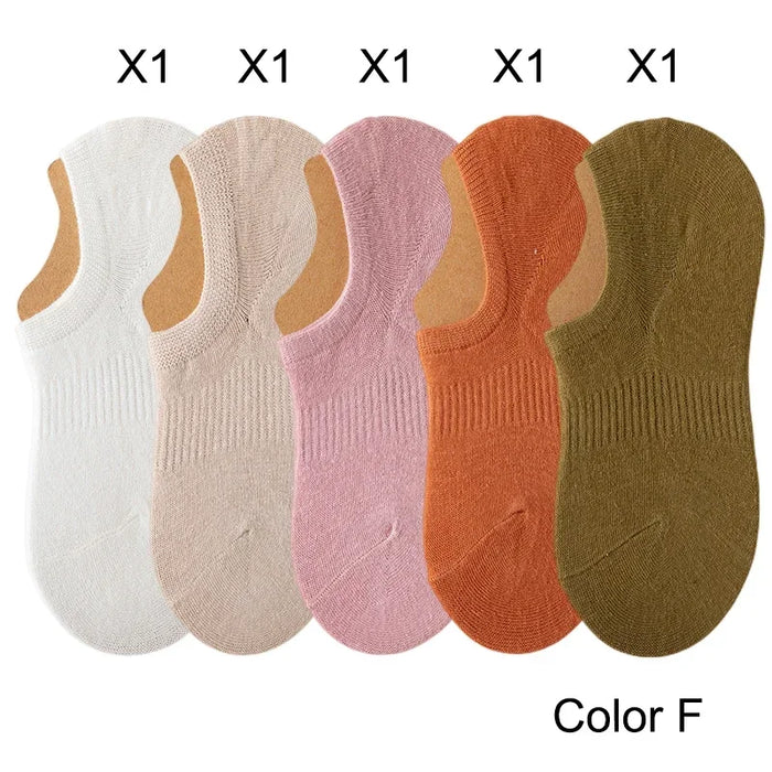 5 Pairs/  Invisible Low Cut Socks