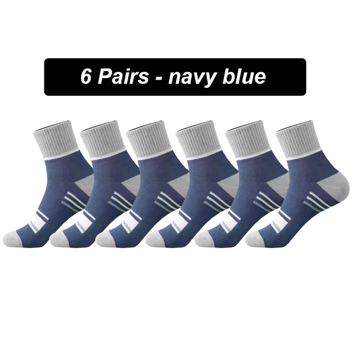 6Pairs Men Socks Breathable Cotton Sports