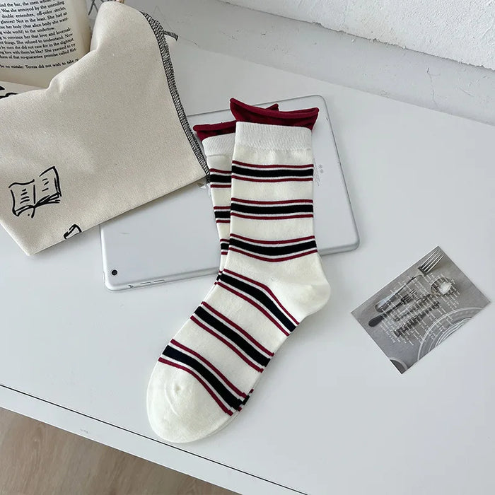 Various Stylish Cotton Medium Tube Design Socks
