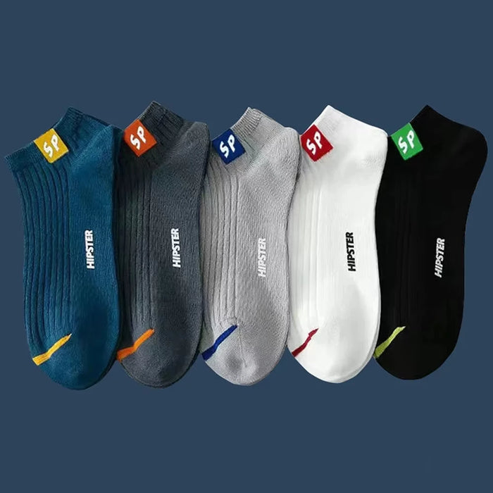 5 Pairs Men Breathable Daily Short Socks