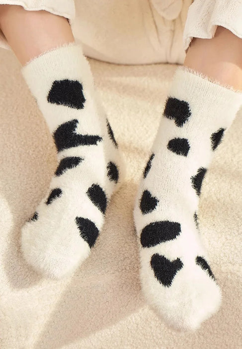 Cartoon Cute Cow Mink Velvet Socks