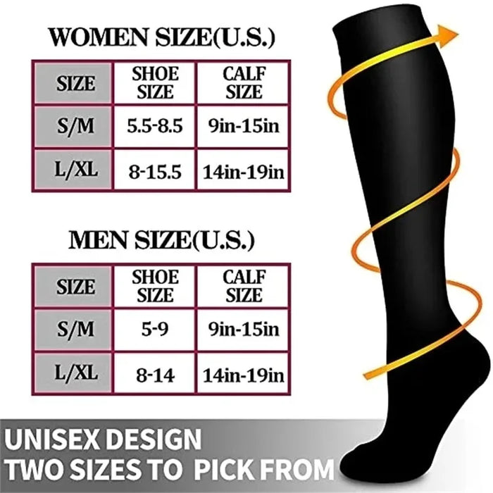 1 Pair Soild Color Compression Stockings