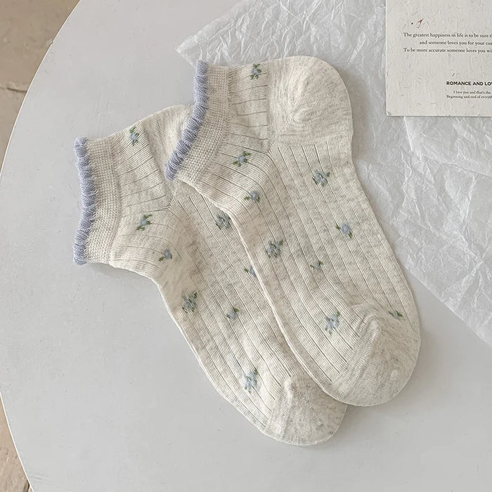 Frilly Girls Ankle Socks Casual Comfortable Mesh