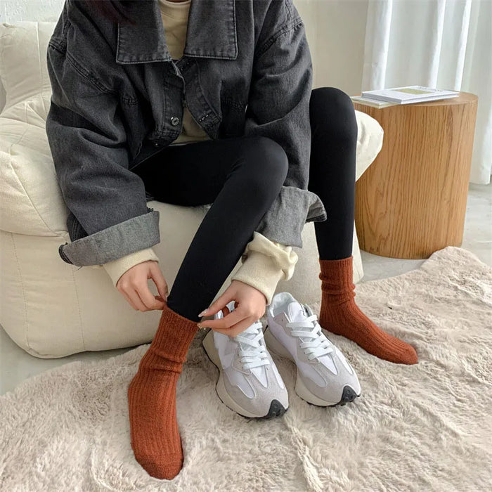 New Winter Fashion Solid Colour Socks
