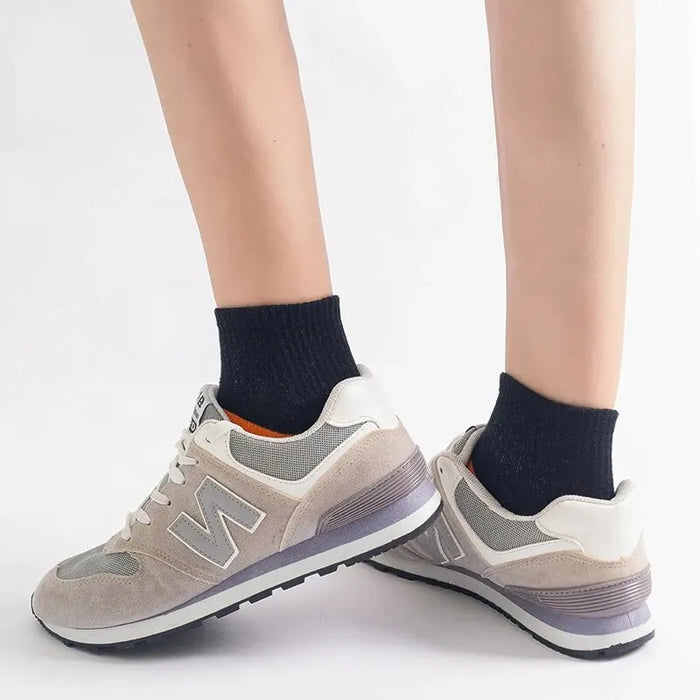 5 Pairs of  Outdoor Cycling Running Cotton Mid-calf Socks