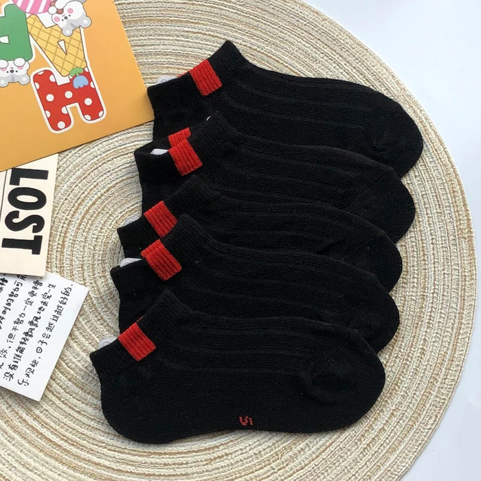 5P/ Summer White Mesh Children Cotton Socks