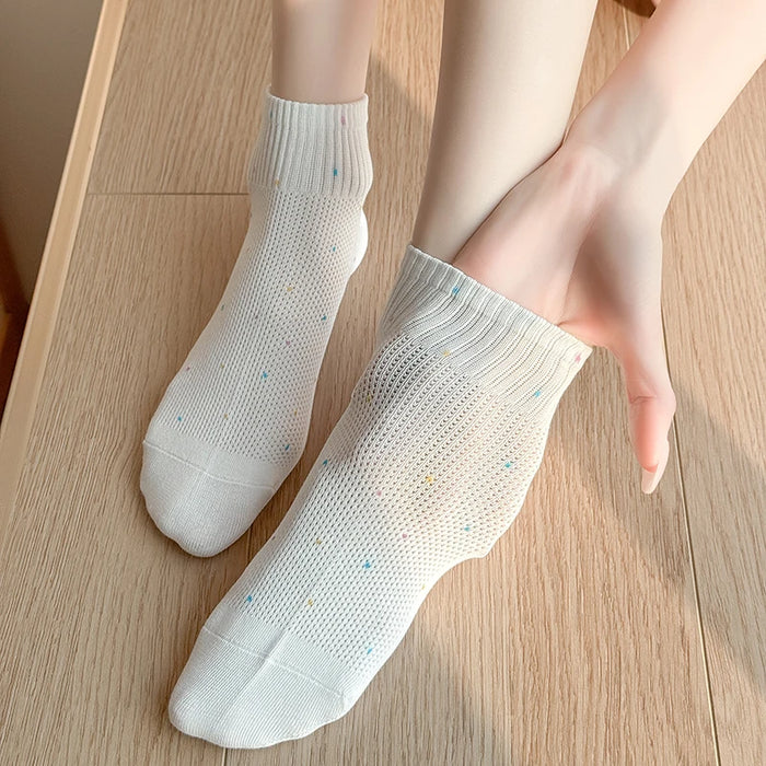 Colourful Dot Print Daily Summer Socks