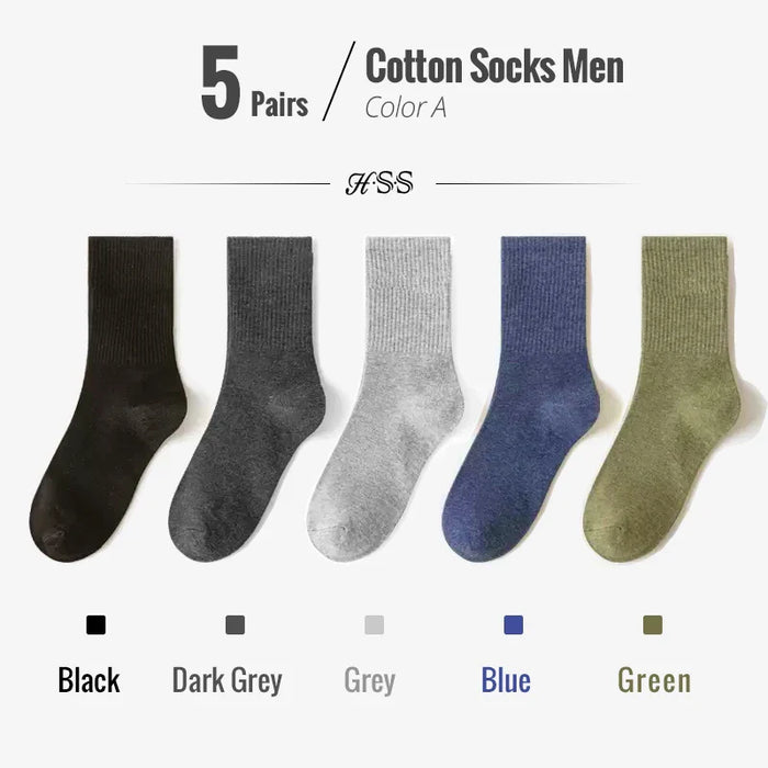 5-10-pairs-95-combed-cotton-socks-men-business-dress-long-socks-soft-breathable-spring-summer-colorful-sock-for-man-5pairs-lot