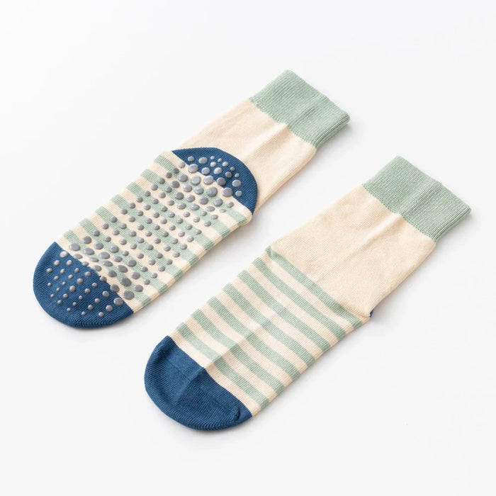 fashion-stripes-socks-for-women-yoga-pilates-fitness-socks-anti-slip-color-matching-aerobics-sport-tube-dancing-floor-socks