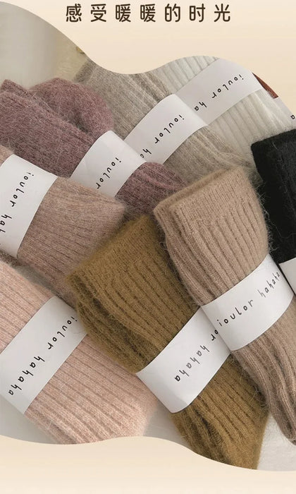 Winter Socks Women Cashmere Wool Thicken Warm Women Socks
