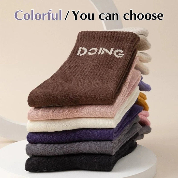 yoga-socks-womens-mid-calf-socks-fitness-sports-cotton-socks-long-tube-double-layer-socks-floor-non-slip-dance-socks