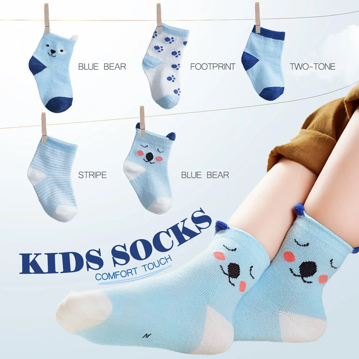 10 Pairs  0-3 Years Kids Soft Cotton Cartoon Animal Cartoon Children's Socks