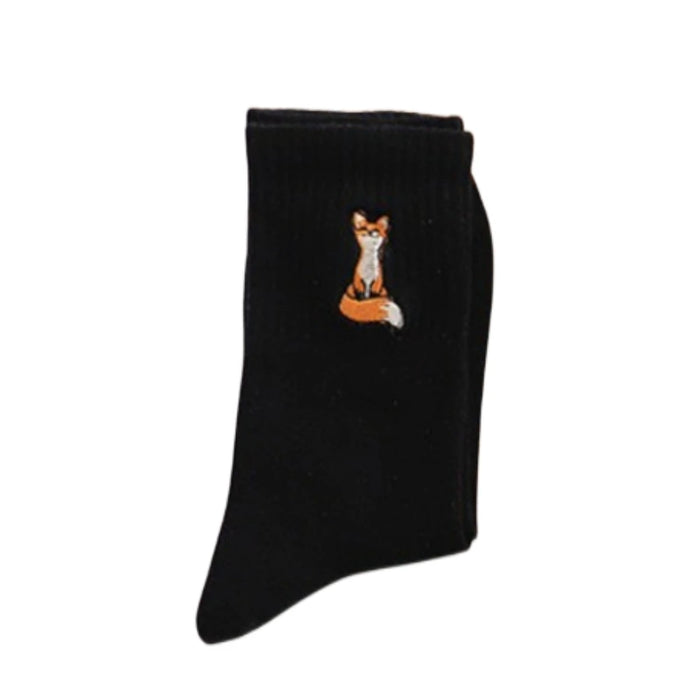 New Cute Embroidery Fox Cartoon Animal Socks