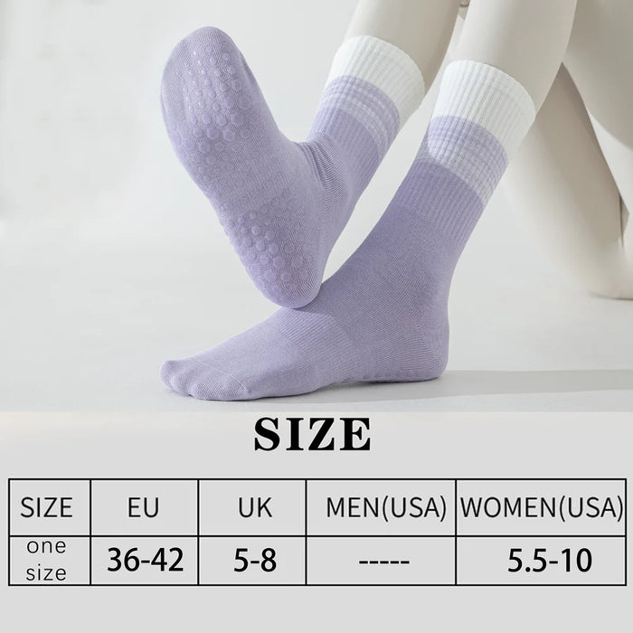 3 Pairs lollipop coloured cotton mid calf yoga socks