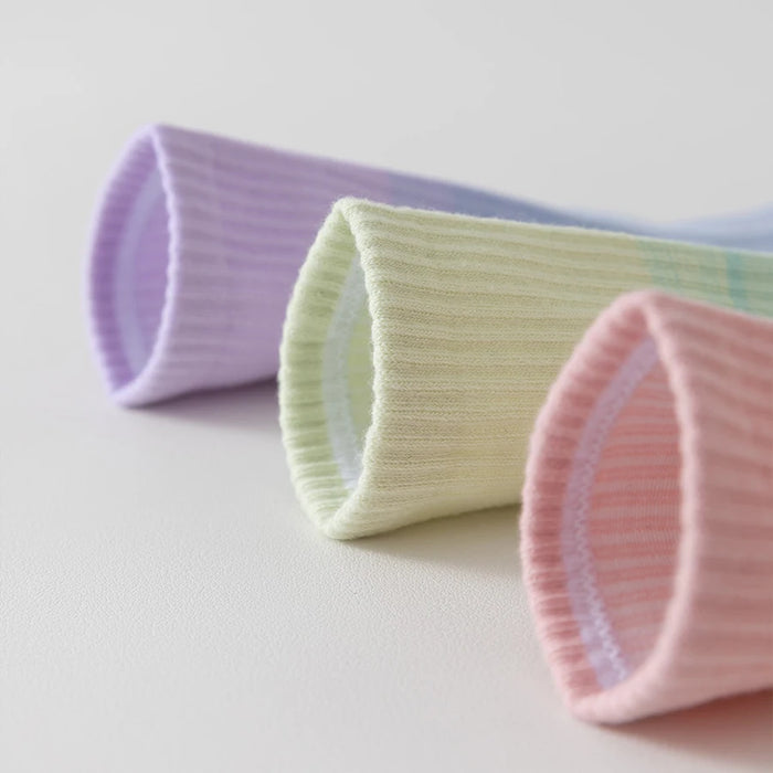 Pastel coloured anti slip yoga socks
