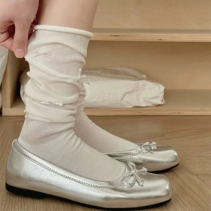 1/2 pairs  Japanese Style Bandage Bowknot Sock
