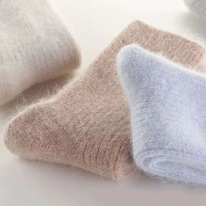 Thickened With Wool Warm Rabbit Hair Socks  Cashmere Stockings