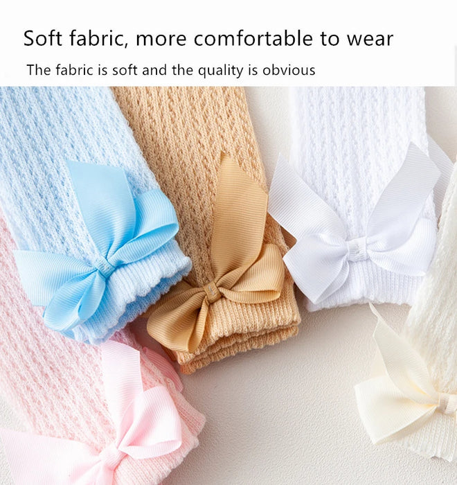 3Pairs/Lot Summer Baby Girls Bow Summer Socks