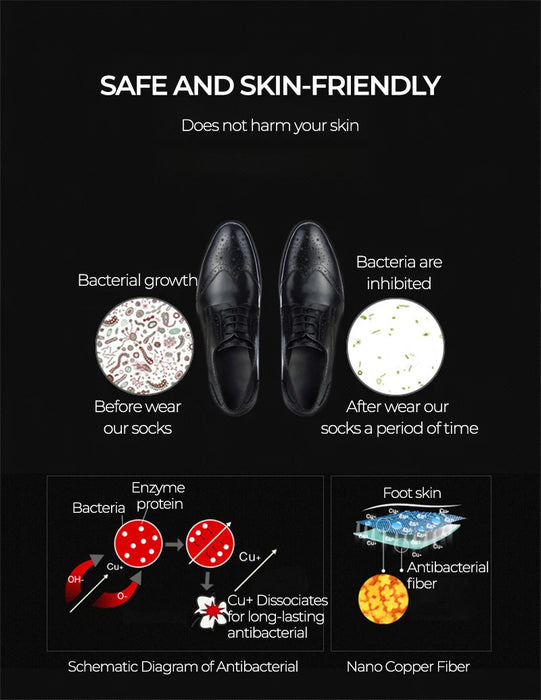 Nano Copper Fiber Deodorant Antibacterial Men Socks
