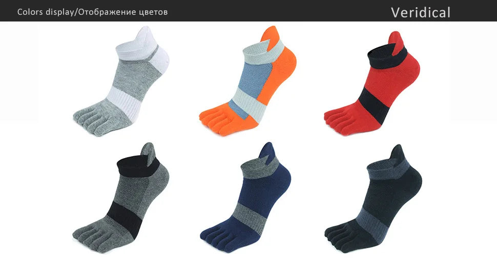 5 Pairs Five Finger Ankle Sport Socks