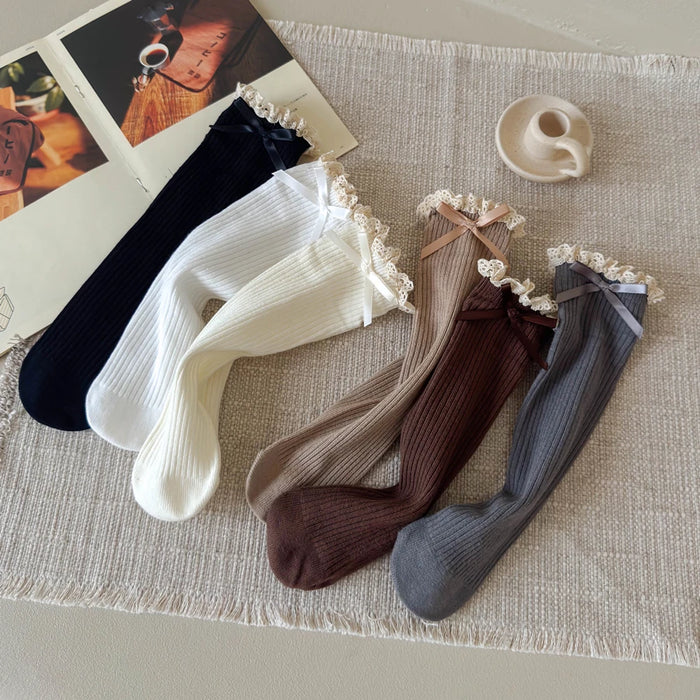 Soft Cotton Lace Stuff Princess Ruffle kids Socks