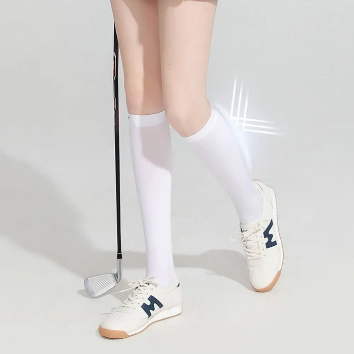 Ice Silk Sunscreen High Sports Pressure Socks