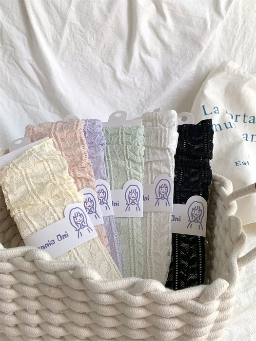 Summer Thin Hollow Breathable Loose Long Socks