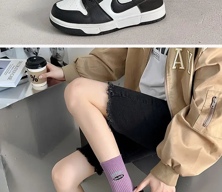 Embroidery Fashion Sports Women Socks Ins Designer