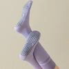 2-pairs-grip-pilates-socks-women-non-slip-yoga-fitness-calf-compression-socks-high-quality-cotton-running-sports-socks-ladies