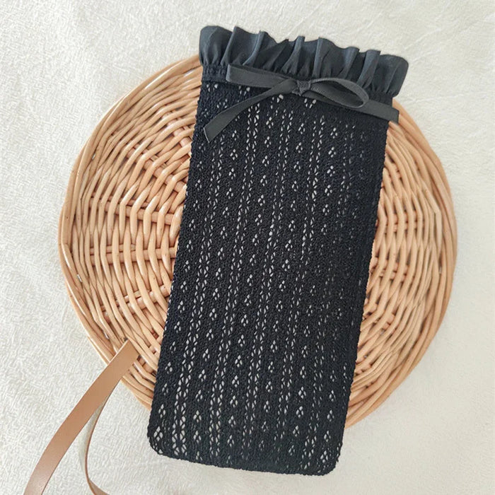 Ruffle Long Lace Bow Knee High Sock