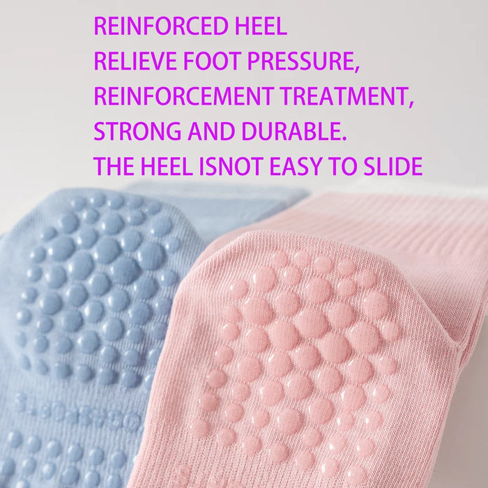 3 Pairs lollipop coloured cotton mid calf yoga socks