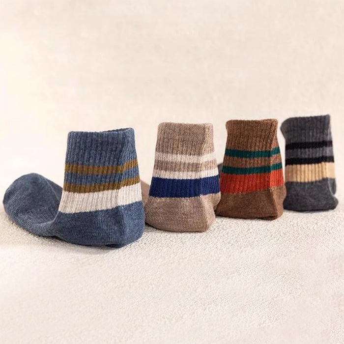 10 Pairs Men's Mid-Crew Socks, Striped