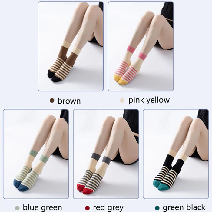 fashion-stripes-socks-for-women-yoga-pilates-fitness-socks-anti-slip-color-matching-aerobics-sport-tube-dancing-floor-socks