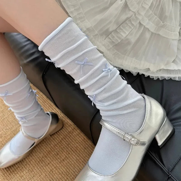 1/2 pairs  Japanese Style Bandage Bowknot Sock