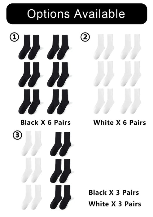 6/12 Pairs Middle Tube Socks For Men  Socks