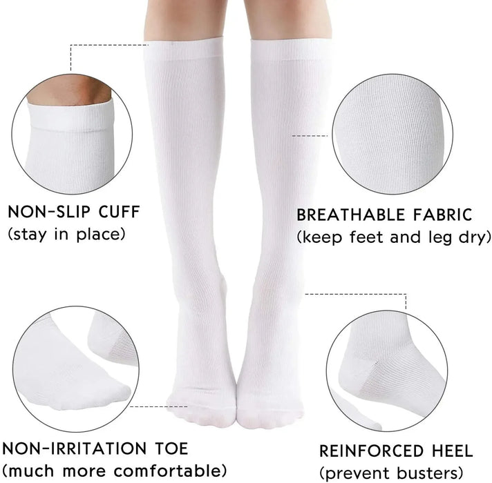 1 Pair Soild Color Compression Stockings