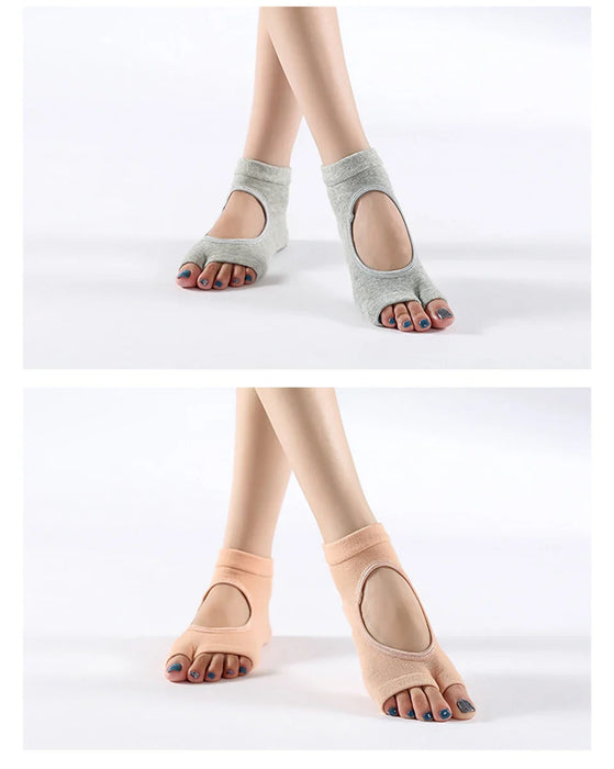 women-two-toes-yoga-socks-ballet-dance-half-fingers-sock-slippers-quick-dry-breathable-non-slip-silicone-sport-pilates-socks